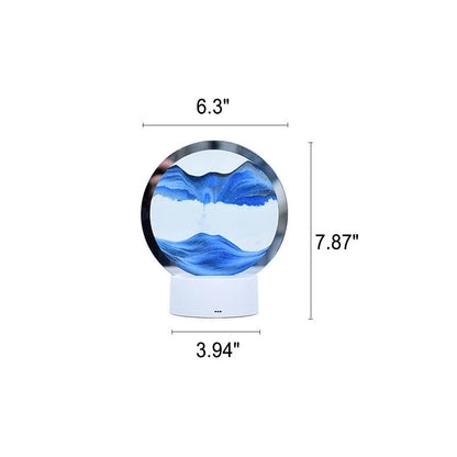 Skorter | Creative Round Hourglass Quicksand 3D LED Night Light Table Lamp