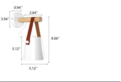 Skorter | Three-arm - Wall lamp with iron lamp cone and wooden arm