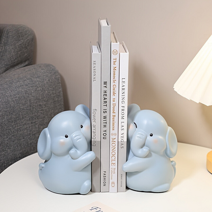 Skorter | AnimalDecor - Set of Cute Animal Bookends - Duck, Elephant, Panda