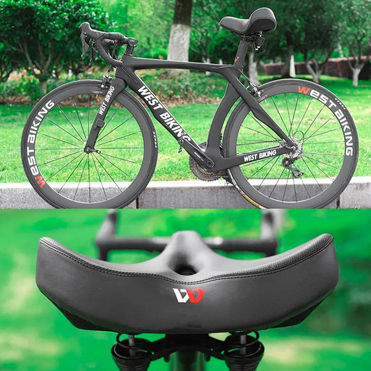 Skorter | ComfortRide Extra Wide Bicycle Seat | Pain-Free Sitting | Ergonomic Saddle for Long Rides