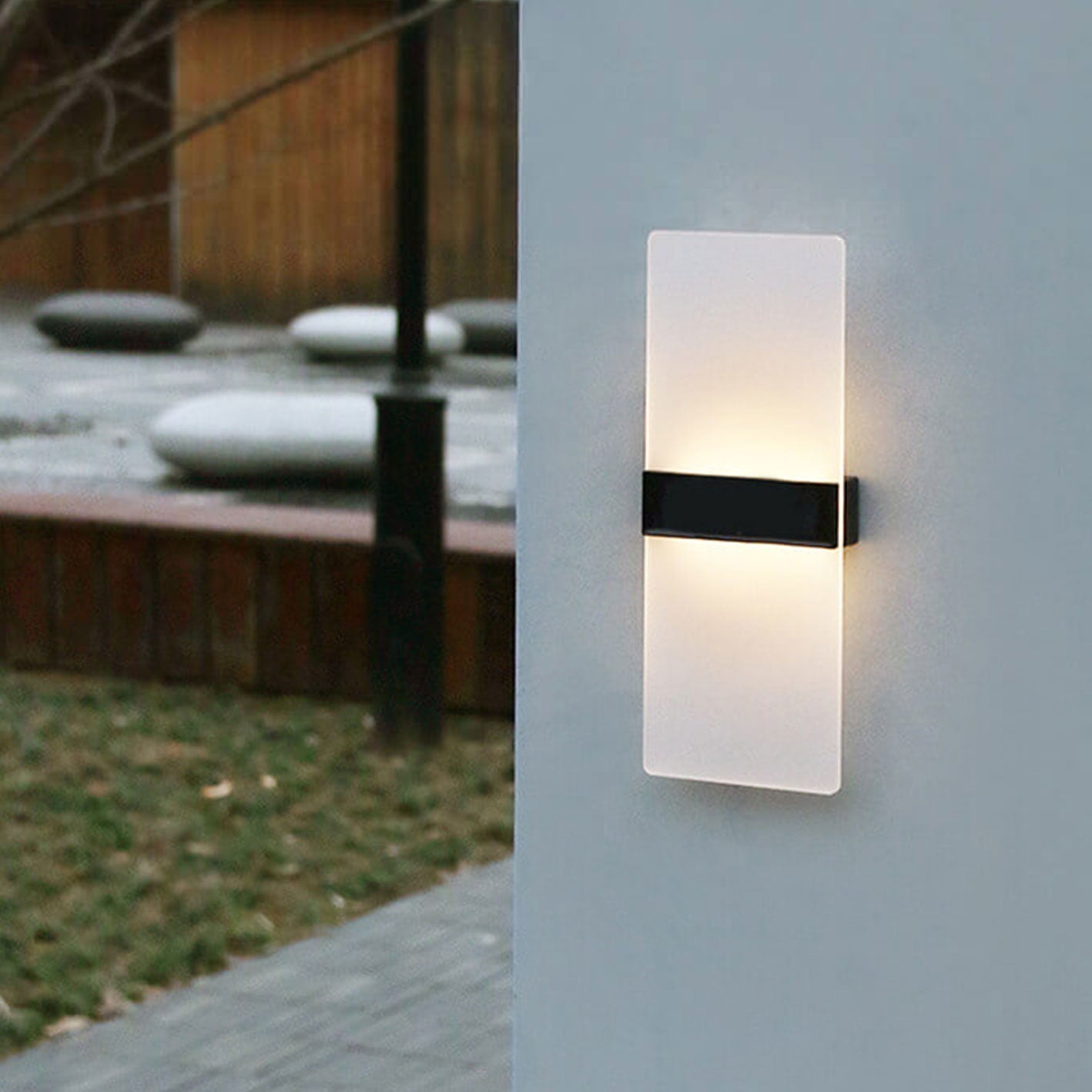 Skorter | LumaZen Solar LED Wall Lamp | Weatherproof | Solar Powered Outdoor Lighting | Garden & Patio Decor