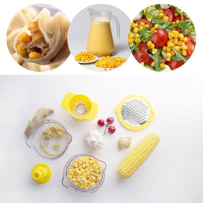 skorter | Cob Corn Stripper with Built-In Measuring Cup and Grater