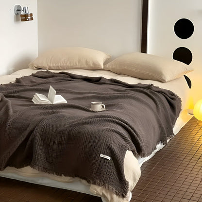 Skorter | Cotton Crinkle Tassel Blanket