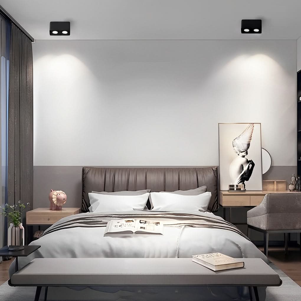 Skorter | Square Adjustable Ceiling Lamp with Dimmable LED Light