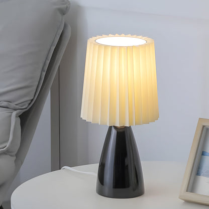 Skorter | Dimmable Desk Lamp | Glass Base with USB Port for Adjustable Lighting in Home Office or Study | Pink Shade Lamp