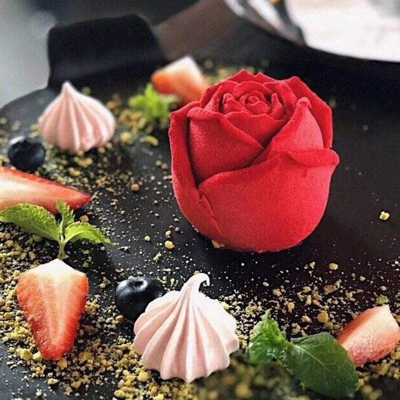 skorter | 3d Silicone Rose Shape Ice Cube Tray