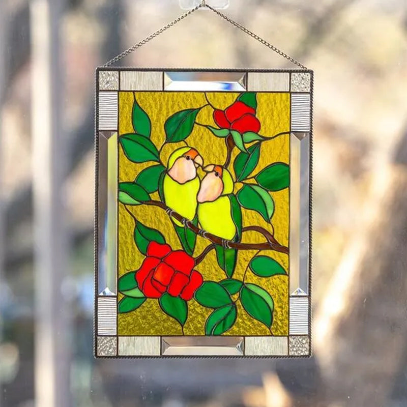 skorter | Cardinal Stained Glass Window Panel