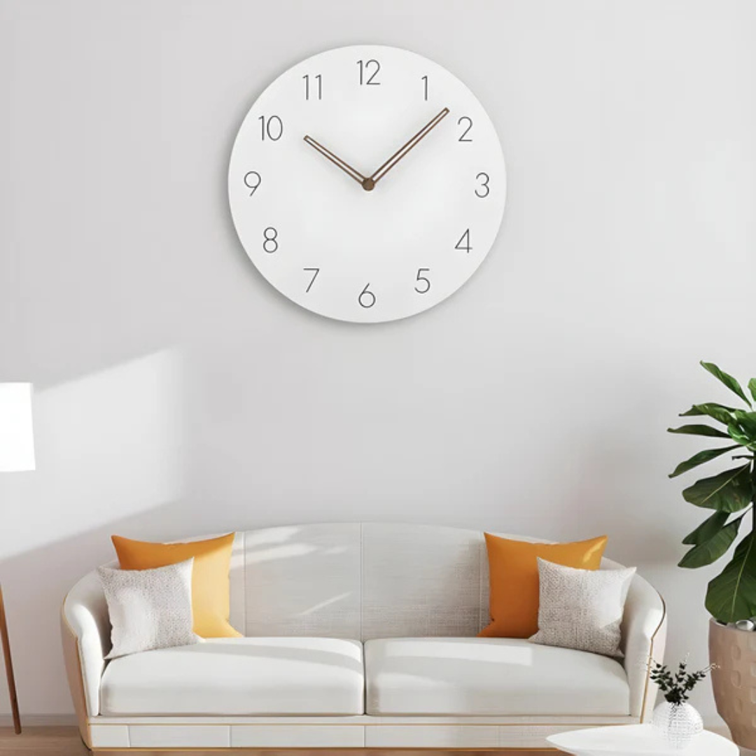Skorter | Large Wooden Wall Clock – Minimalist Design with Silent Movement