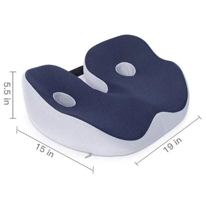 Skorter | Adjustable Memory Foam Seat Cushion for Sit Bone Relief | Ergonomic Design for Office Chair and Car Use