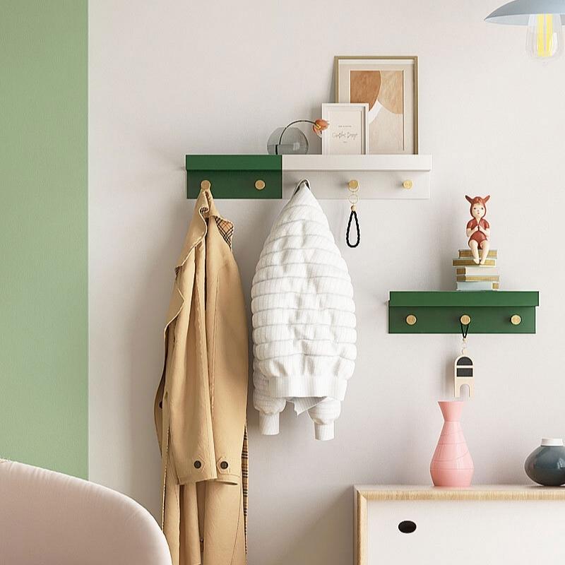 Skorter | Huxley Wall Shelf with Gold Hooks