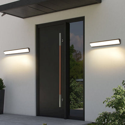 Skorter | AquaBar Modern LED Outdoor Wall Light | Aluminum & Acrylic | Durable & Waterproof | Warm White | Various Sizes