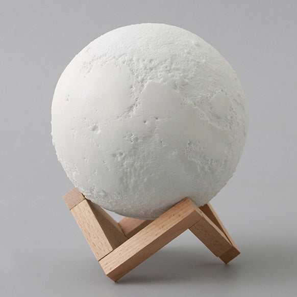 Skorter | Creative Mini Rechargeable 3D Printed Moon 1-Light LED Table Lamp