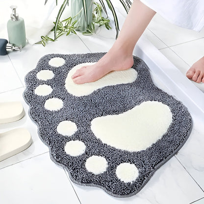 Skorter | Cute Paw Print Bath Mat