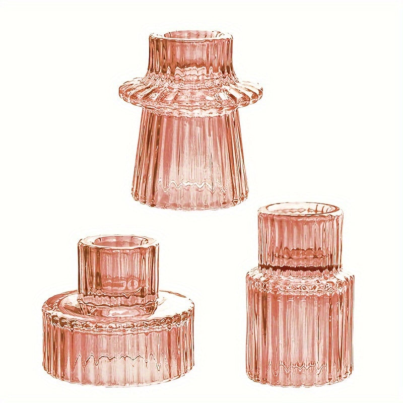 Skorter | 3/6-part Glass Candle Holders - Perfect for Table Decoration and Weddings