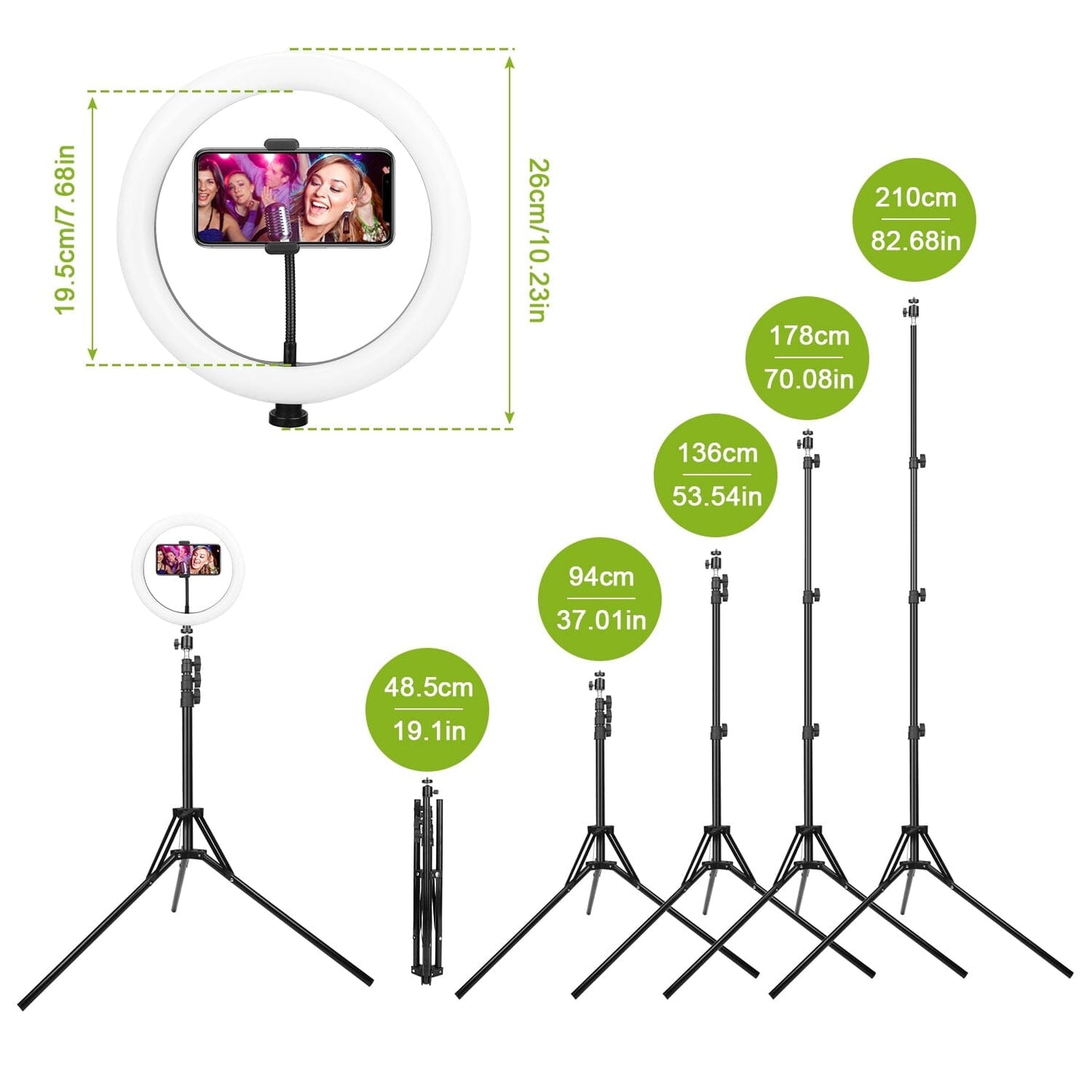 Skorter | 10in 120 LED Self-lighting Ring Light