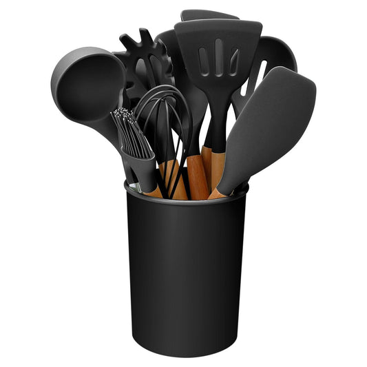 Skorter | 11-Pieces: Silicone Kitchen Utensils Set