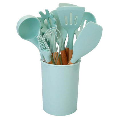 Skorter | 11-Pieces: Silicone Kitchen Utensils Set