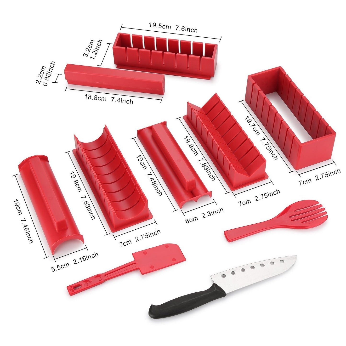 Skorter | 11-piece: Sushi Maker Set Sushi Rolls with high-quality Sushi Knife