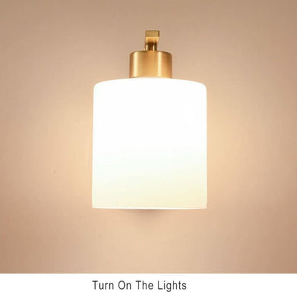 Skorter | Lichtglow - Stylish Glass Wall Lamp With Cylinder Shape