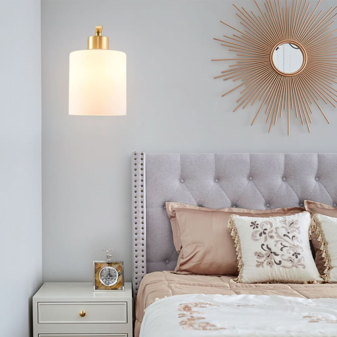 Skorter | Lichtglow - Stylish Glass Wall Lamp With Cylinder Shape