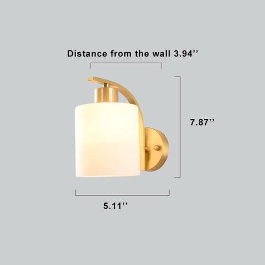 Skorter | Lichtglow - Stylish Glass Wall Lamp With Cylinder Shape