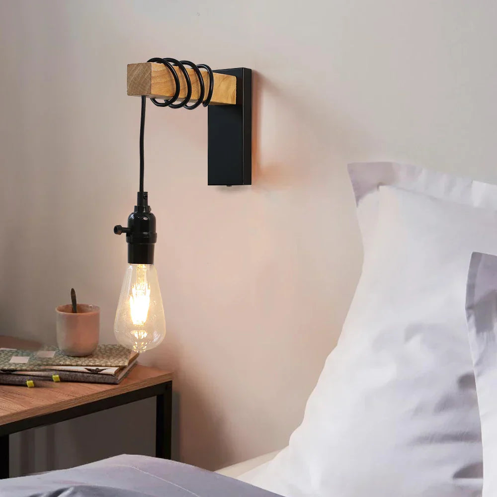 Skorter | OakMetal - Wood and Metal Wall Lamp