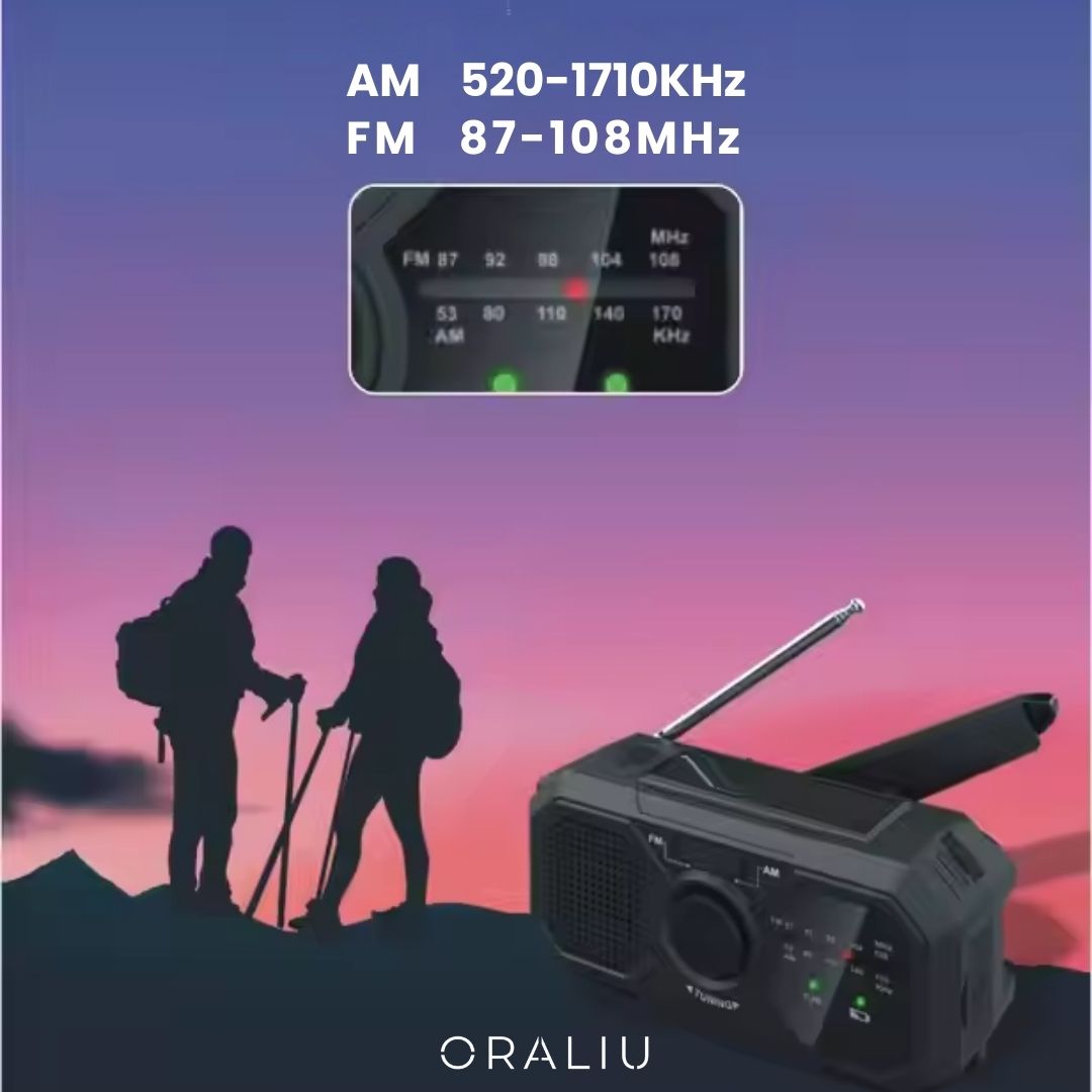 Skorter | Portable Emergency Radio – Solar & Hand Crank Powered