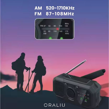 Skorter | Portable Emergency Radio – Solar & Hand Crank Powered