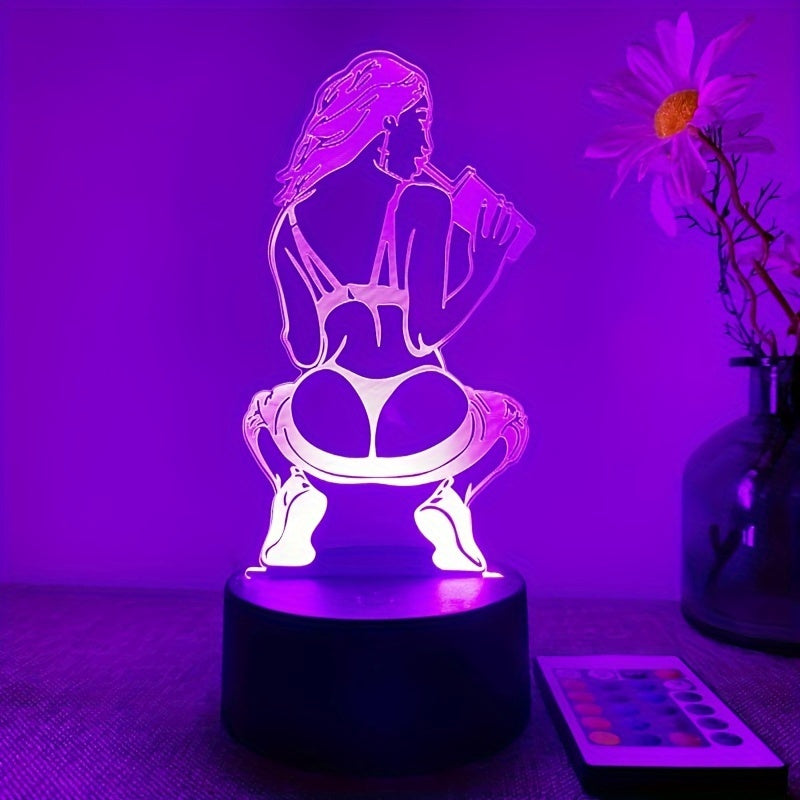 Skorter | DecoLamp - 3D Artistic Table Lamp with Remote Control, USB Powered, 16 Color Options