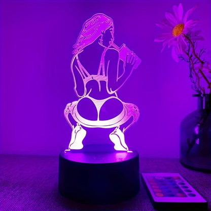 Skorter | DecoLamp - 3D Artistic Table Lamp with Remote Control, USB Powered, 16 Color Options