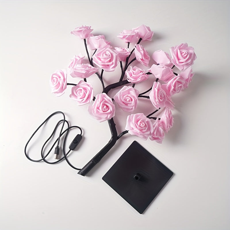 Skorter | RozenLight - LED Flower Table Lamp with USB, Mood Light