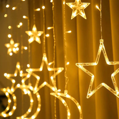 Skorter | Star Moon LED Festival Decoration Atmosphere Decoration Plastic String Lights