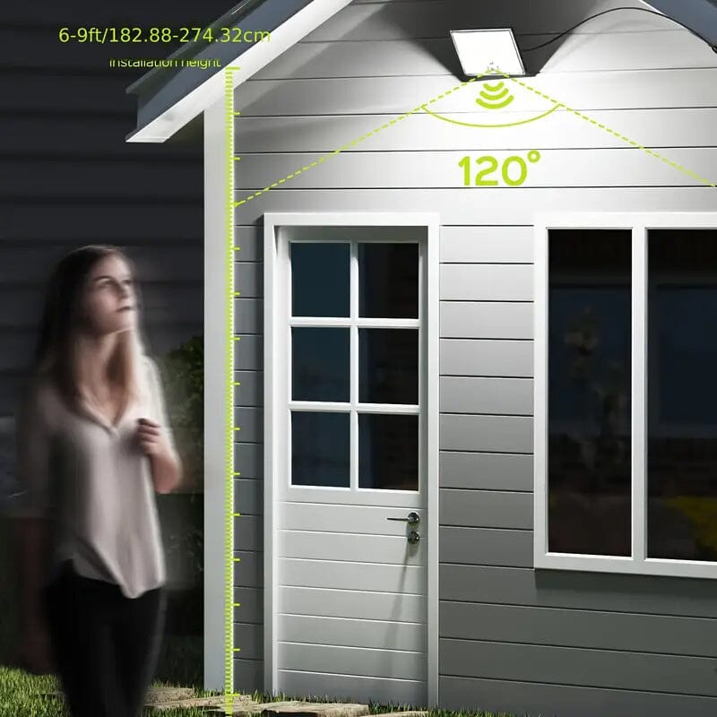 Skorter | 113 LED Cool White Floodlight Solar Motion Sensor Light