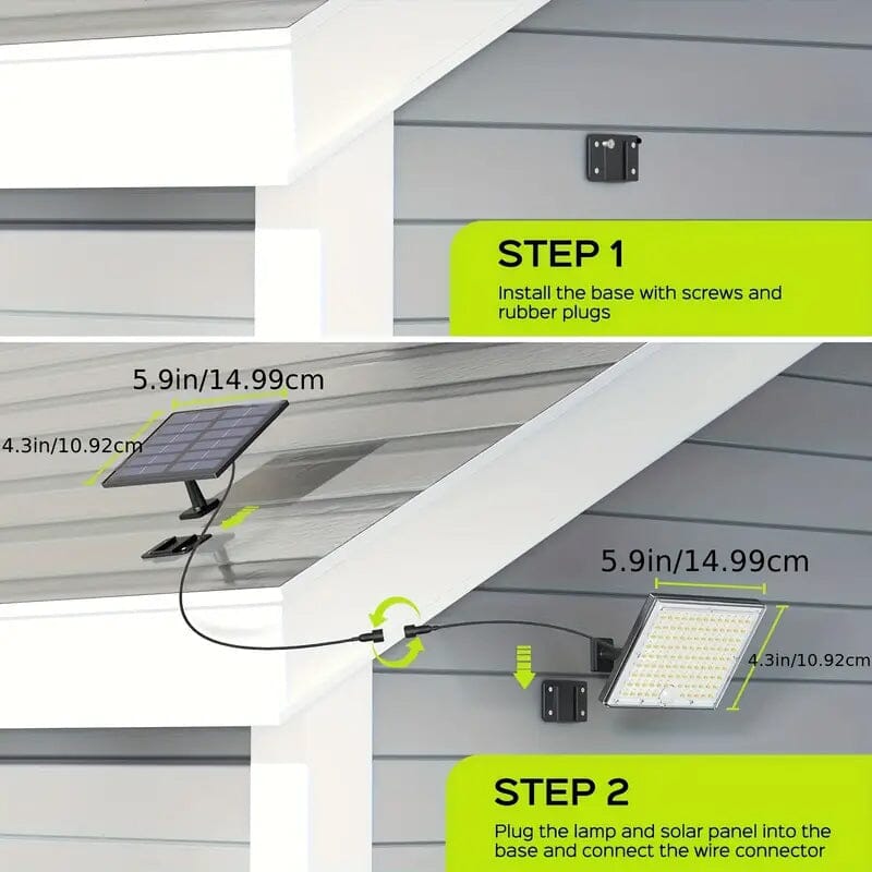 Skorter | 113 LED Cool White Floodlight Solar Motion Sensor Light