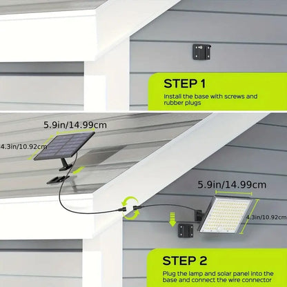 Skorter | 113 LED Cool White Floodlight Solar Motion Sensor Light
