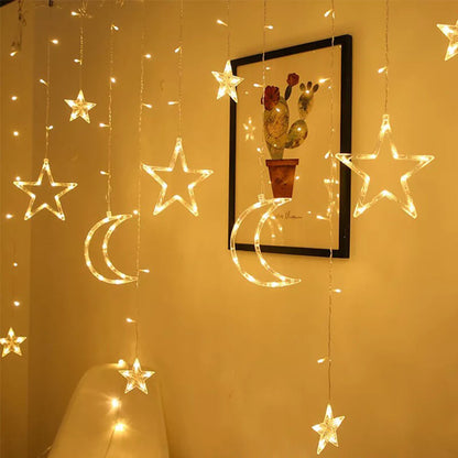 Skorter | Star Moon LED Festival Decoration Atmosphere Decoration Plastic String Lights