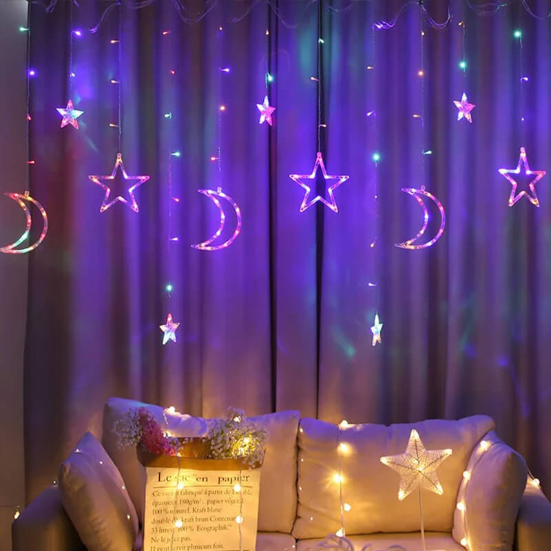 Skorter | Star Moon LED Festival Decoration Atmosphere Decoration Plastic String Lights