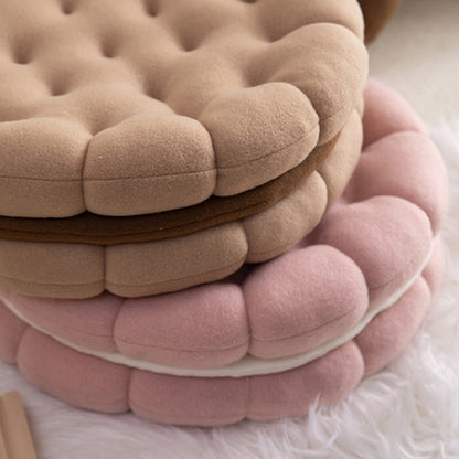 Skorter | Cute Biscuit Circle Shape Seat Cushion