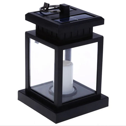 Skorter | Solar Lantern with LED Candle – Hanging Lamp for Garden & Terrace, Decorative Light for Outdoor