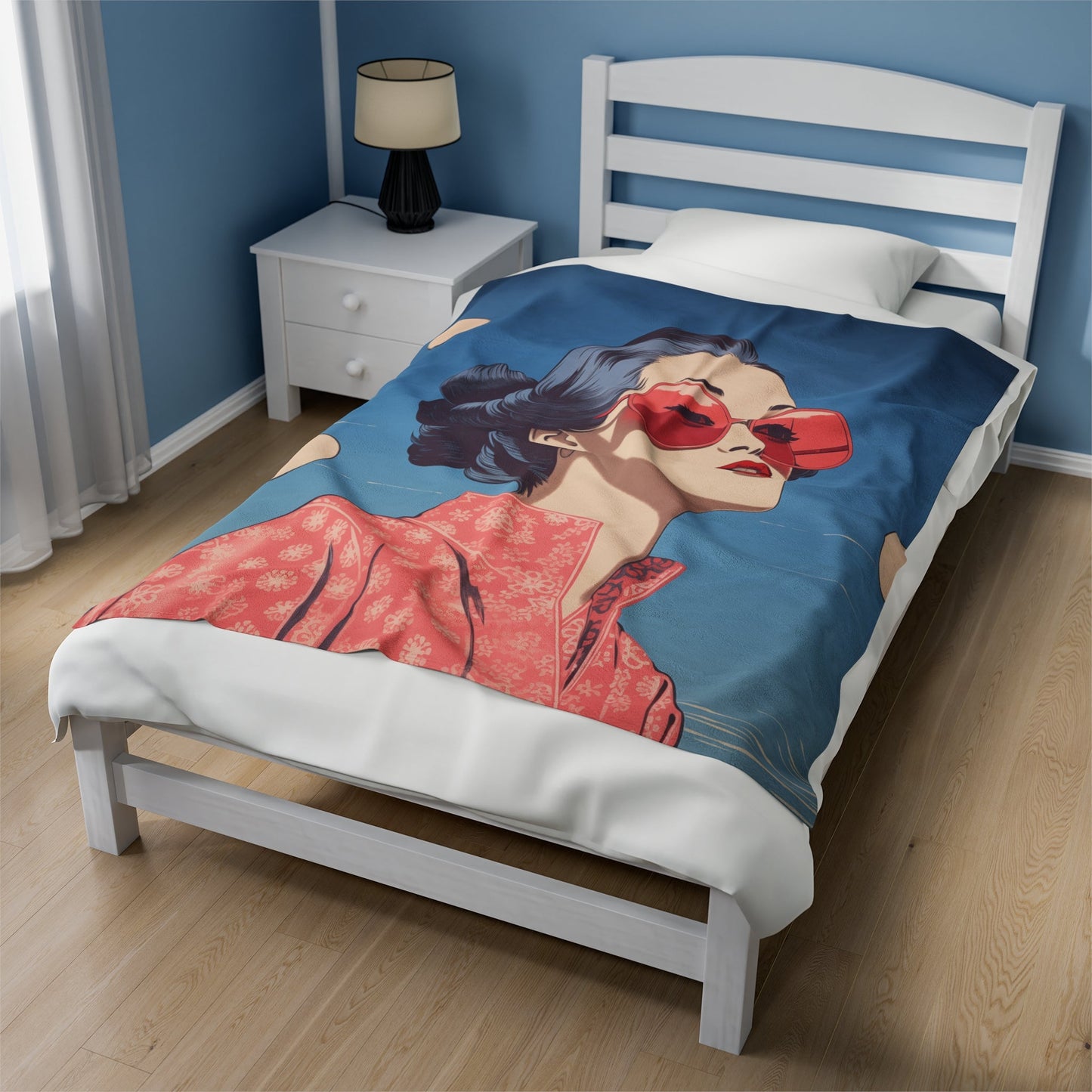 Skorter | Chic Sakura Shades Blanket Plush Throw