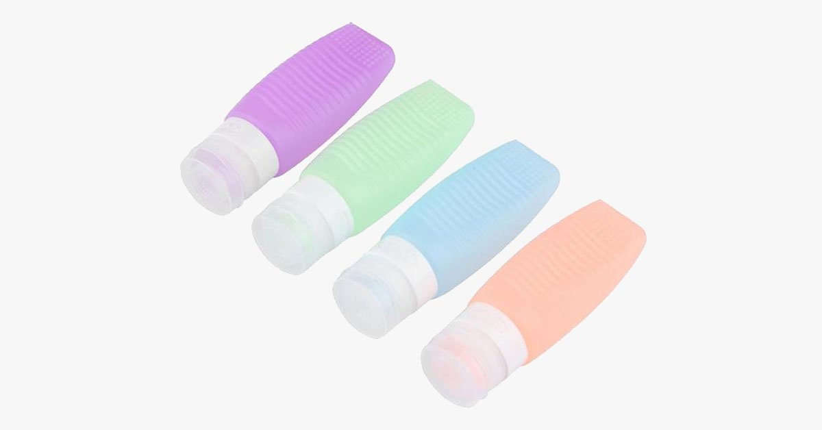Skorter | Brush Cleaner & Travel Bottle - Made of Silicone - Refillable, 48 ml