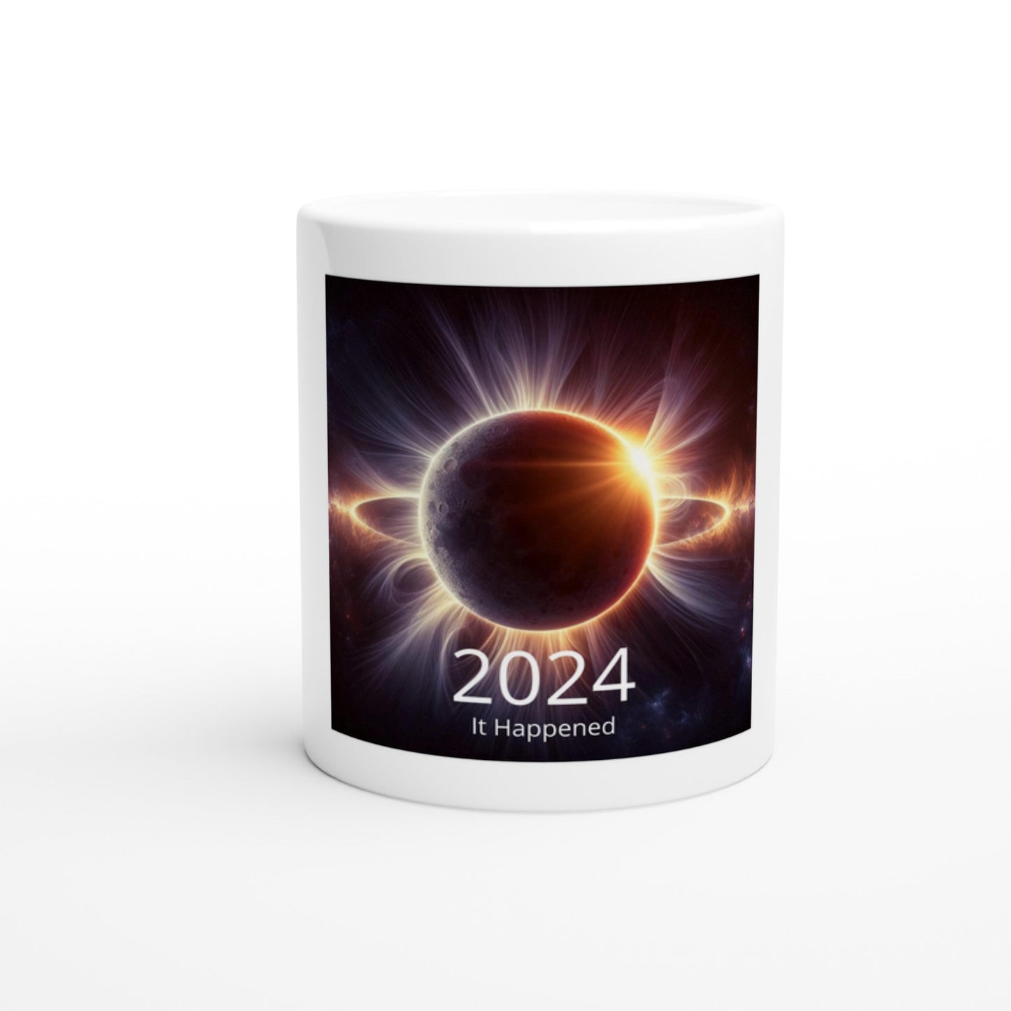 Skorter | Solar Eclipse 2024 White 11oz Ceramic Mug