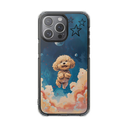 Skorter | Fluff's - Pookie Poodle Floating in Space Magnetic Clear Case for iPhone Series