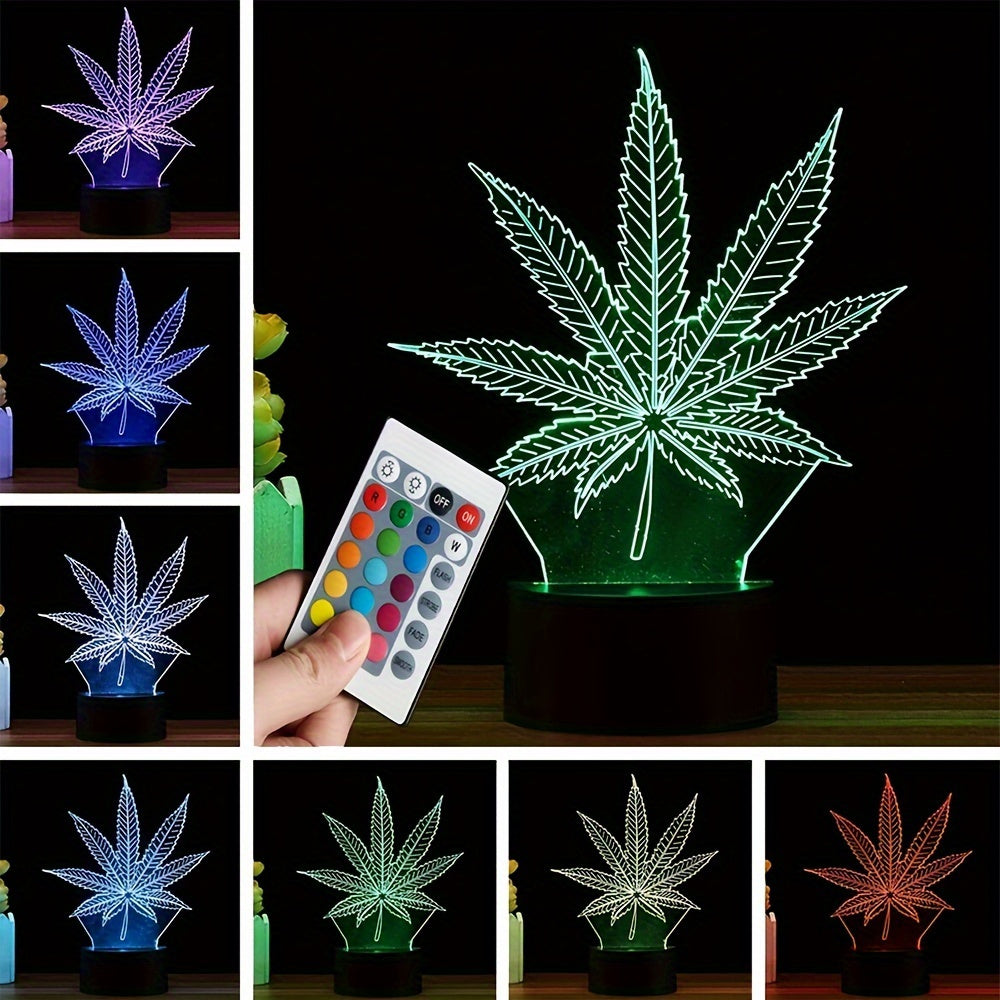 Skorter | Hemp Leaf - 3D Night Lamp Acrylic Table Lamp