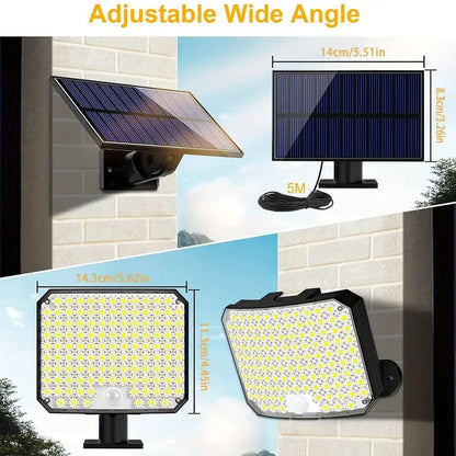 Skorter | 118 LED solar motion sensor floodlight with remote control