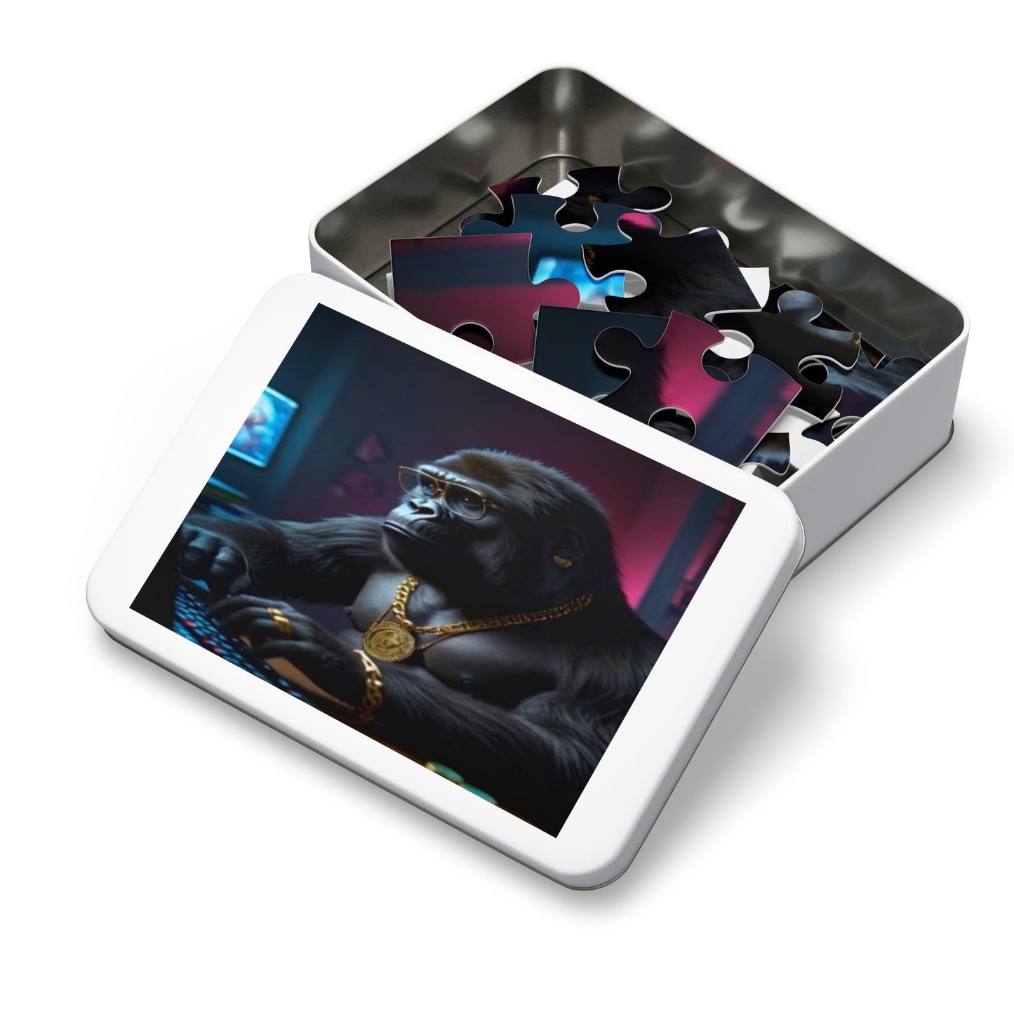 Skorter | Cool Blinged-Out Gorilla Puzzle (30, 110, 252, 500 Pieces)