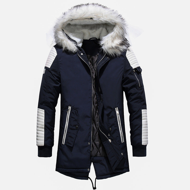 Men's winter jacket with removable faux fur collar and versatile pockets Skorter