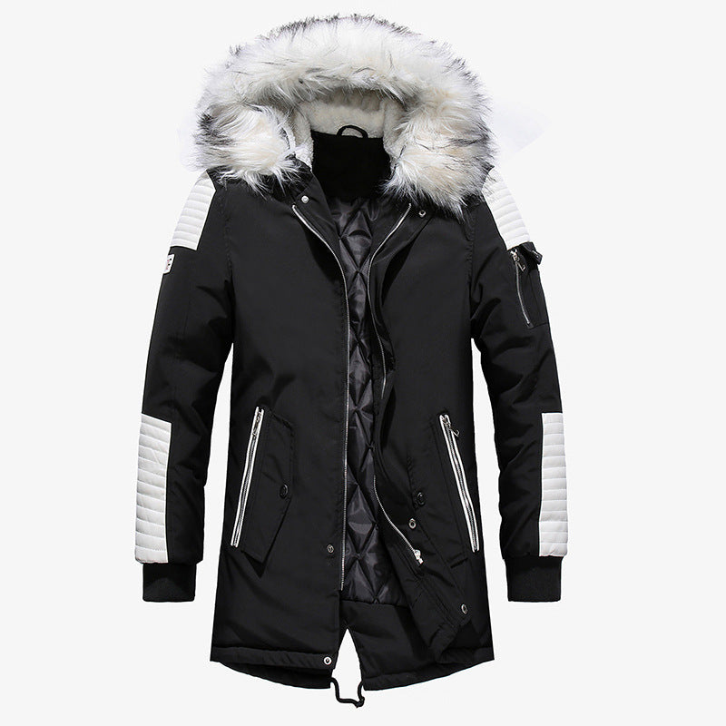 Men's winter jacket with removable faux fur collar and versatile pockets Skorter