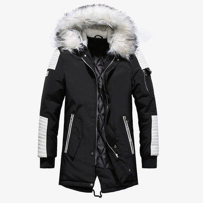 Men's winter jacket with removable faux fur collar and versatile pockets Skorter