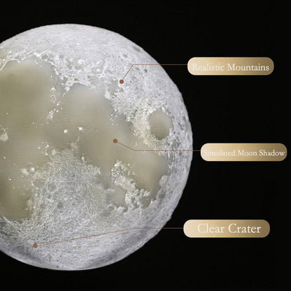 Skorter | Creative Mini Rechargeable 3D Printed Moon 1-Light LED Table Lamp